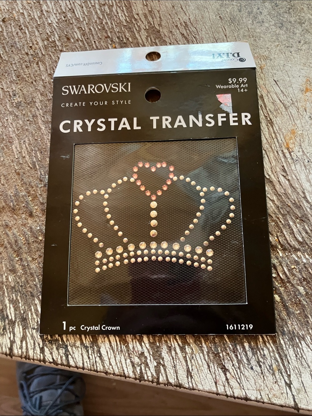 Swarovski Crystal Transfer Crown - Pink and Clear Accent